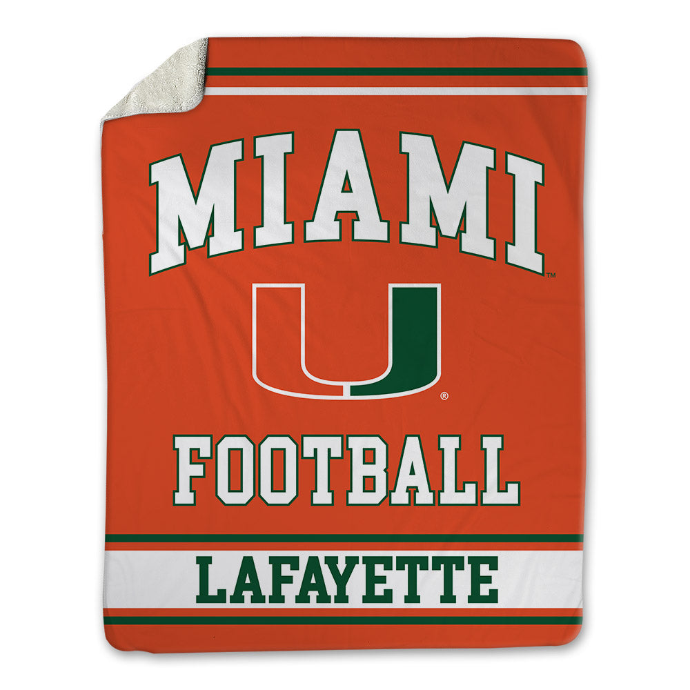 Miami - NCAA Football : DeAnthony Lafayette - Blanket-0