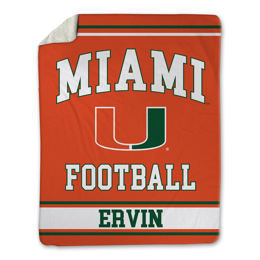 Miami - NCAA Football : Joel Ervin - Blanket-0