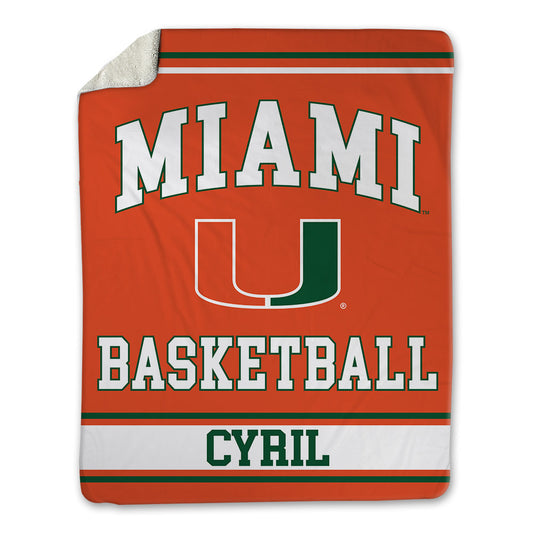 Miami - NCAA Men's Basketball : Somtochukwu Cyril - Blanket-0