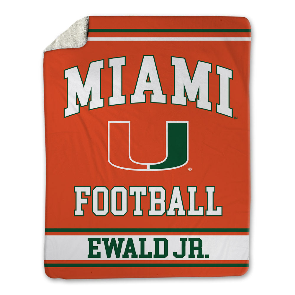 Miami - NCAA Football : Chris Ewald Jr. - Blanket-0