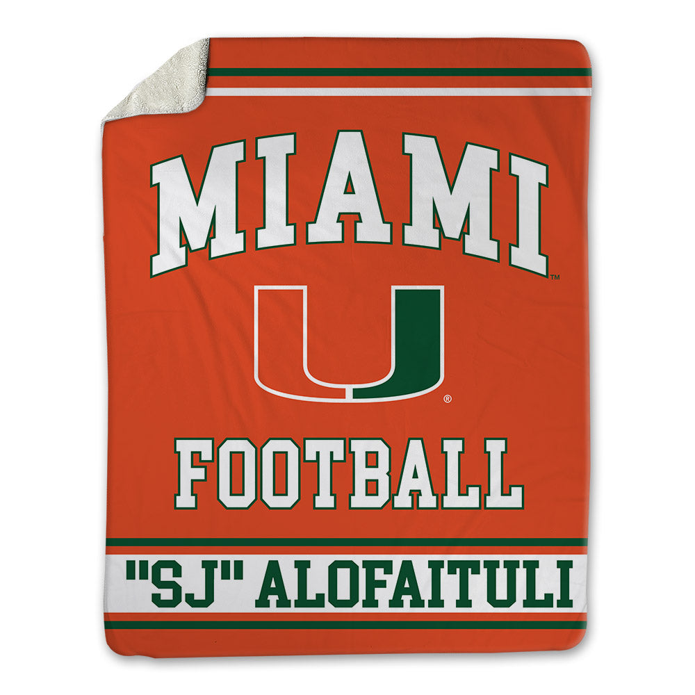 Miami - NCAA Football : Seuseu "SJ" Alofaituli - Blanket-0