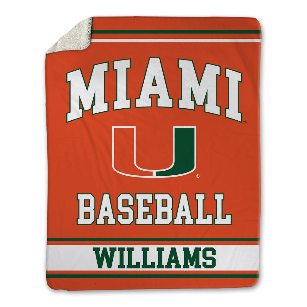 Miami - NCAA Baseball : Derek Williams - Blanket-0