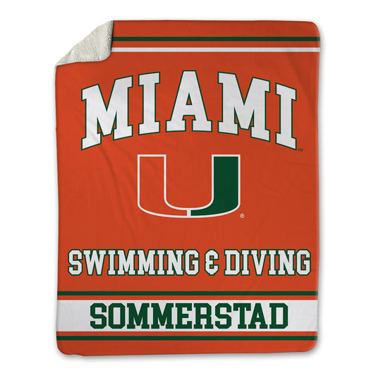 Miami - NCAA Women's Swimming & Diving : Kate Sommerstad - Blanket-0