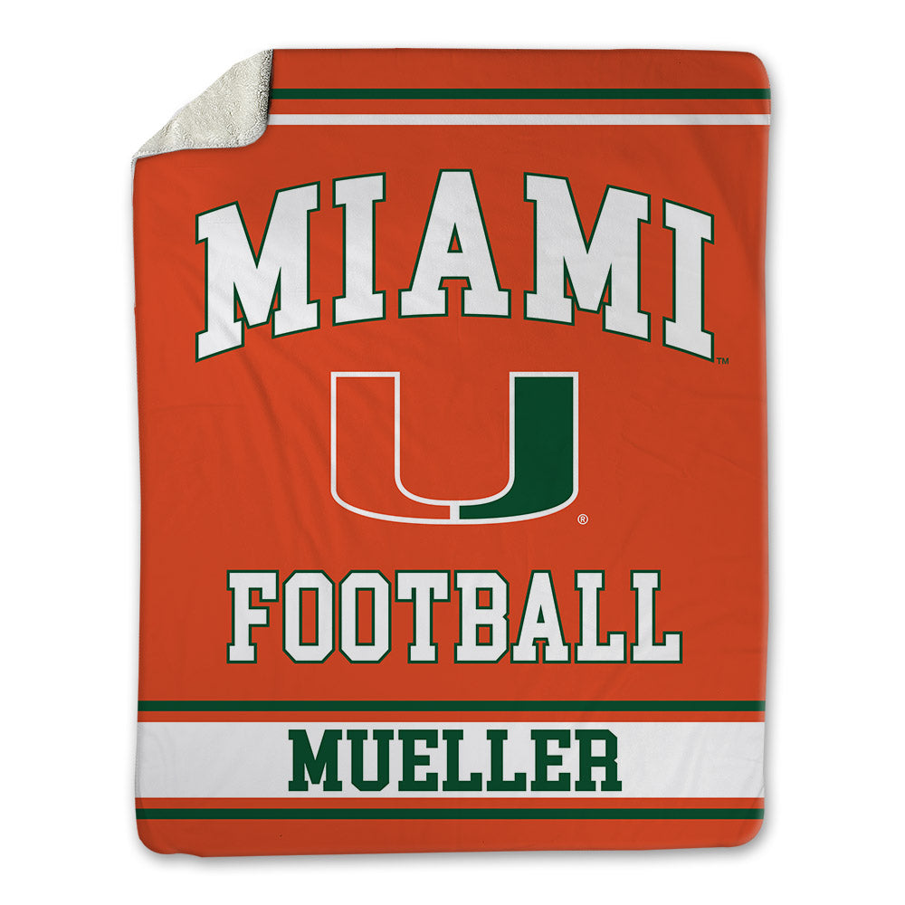 Miami - NCAA Football : Gavin Mueller - Blanket-0