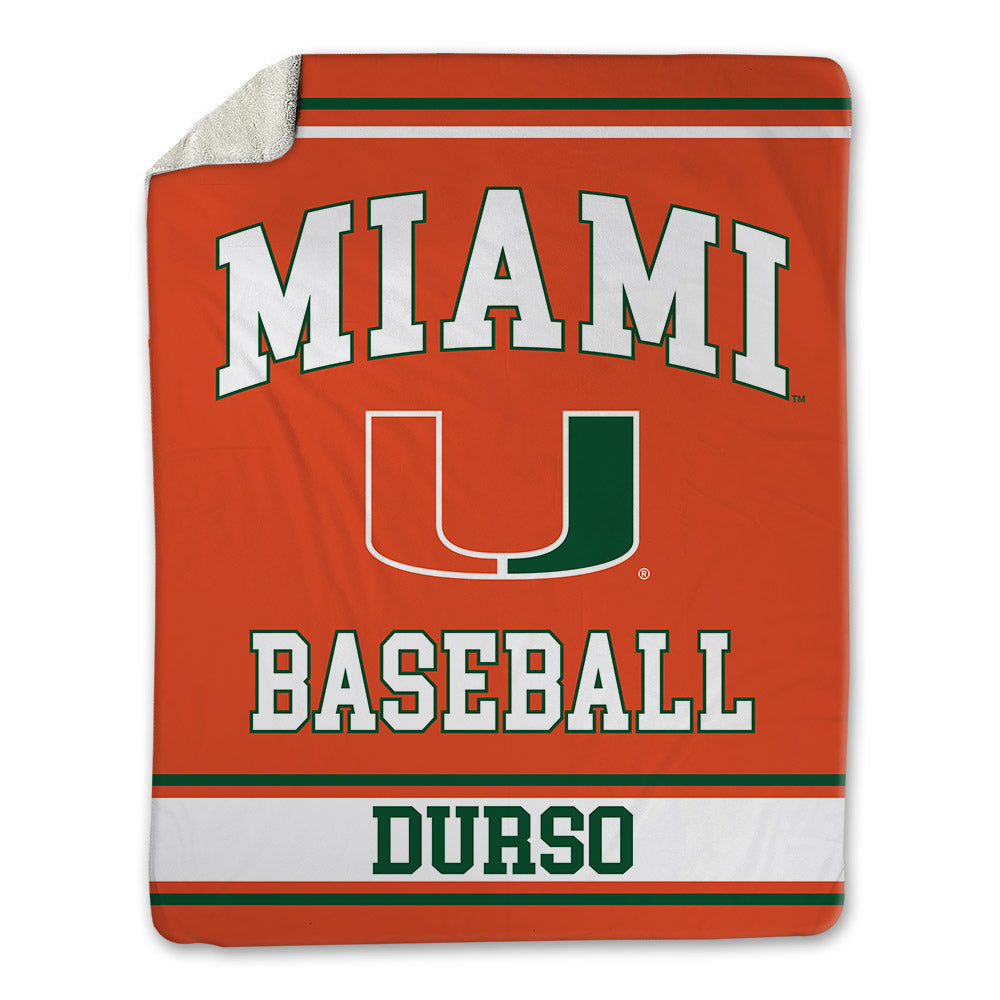Miami - NCAA Baseball : Jack Durso - Blanket-0