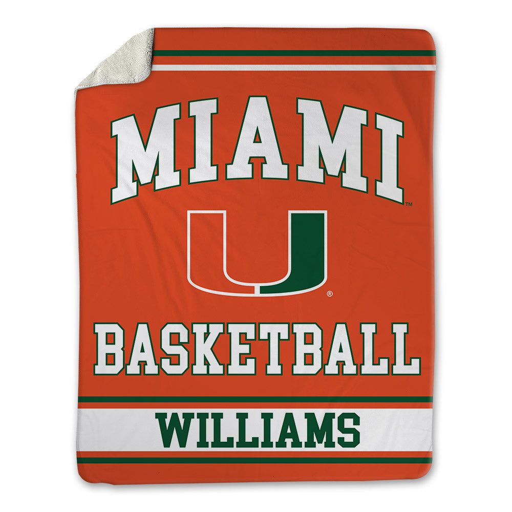 Miami - NCAA Women's Basketball : Cameron Williams - Blanket-0