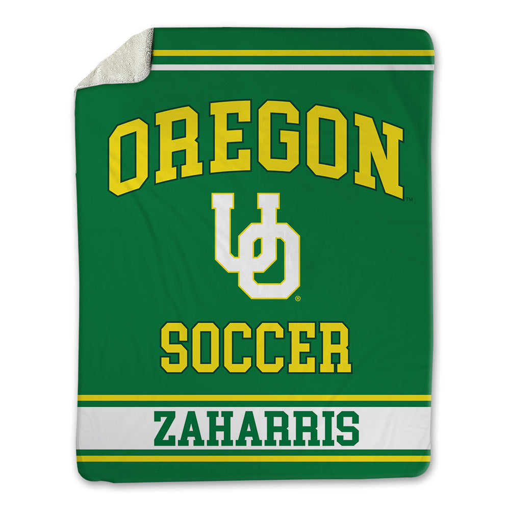 Oregon - NCAA Women's Soccer : Jordan Zaharris - Blanket-0