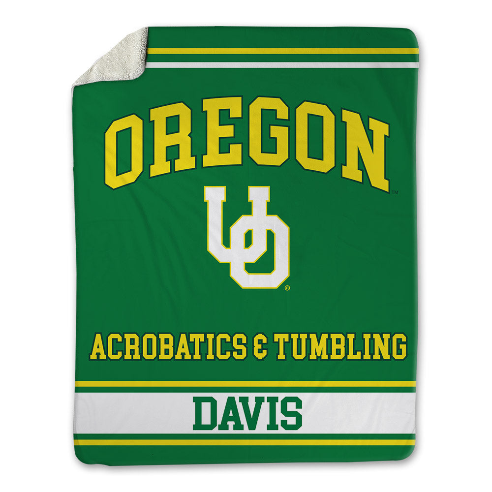 Oregon - NCAA Acrobatics & Tumbling : Logan Davis - Blanket-0