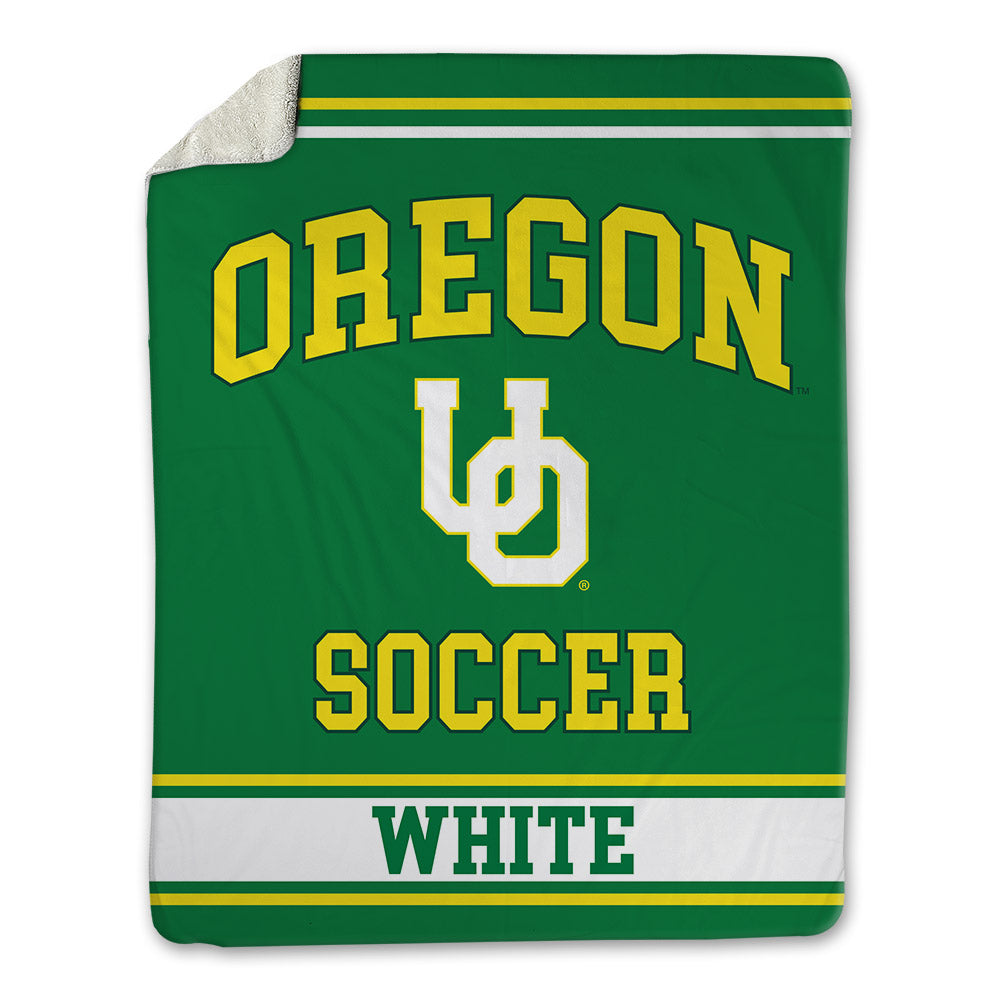 Oregon - NCAA Women's Soccer : Giselle White - Blanket-0
