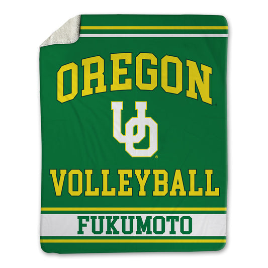 Oregon - NCAA Women's Volleyball : Natalie Fukumoto - Blanket-0