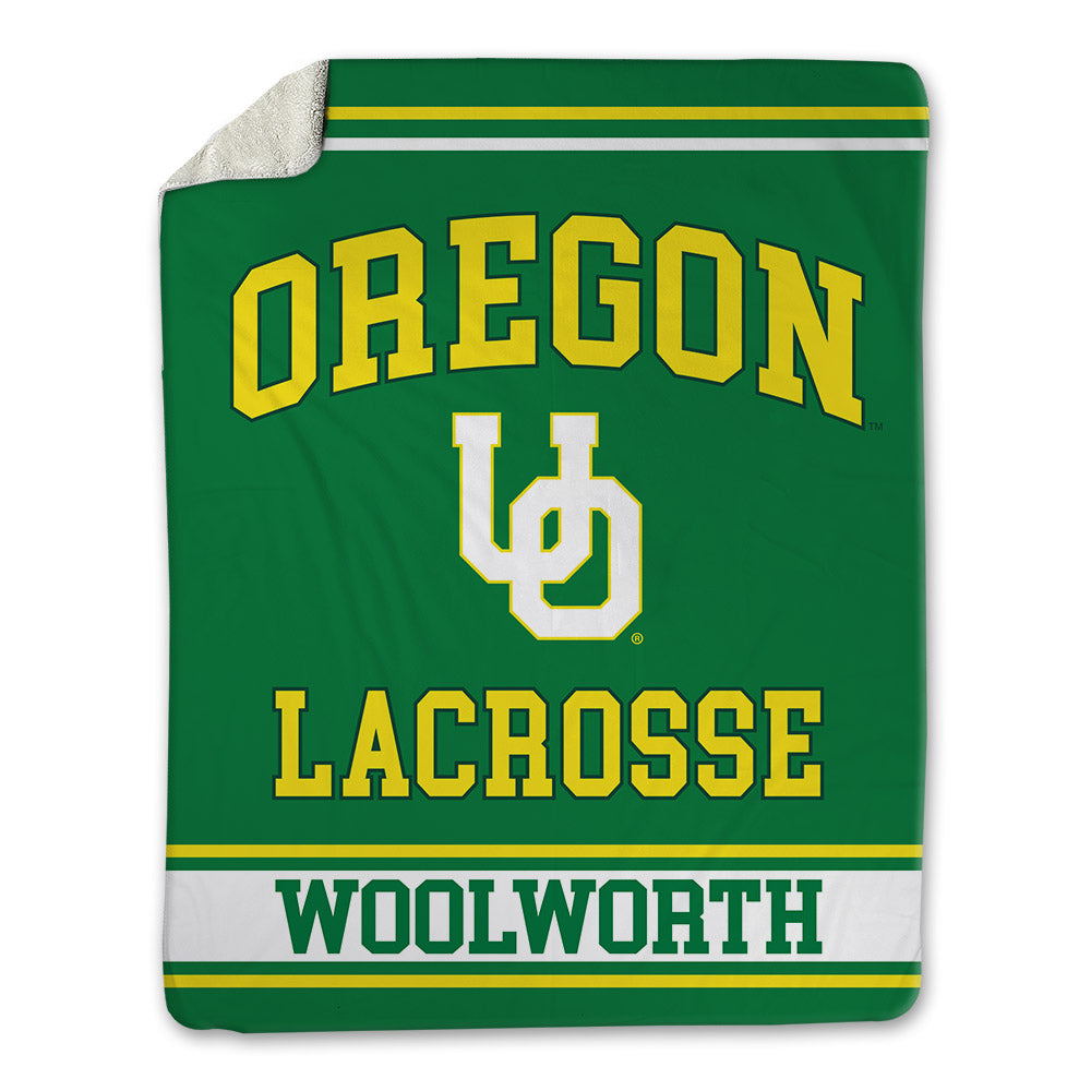 Oregon - NCAA Women's Lacrosse : Jordan Woolworth - Blanket-0