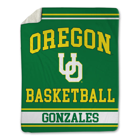 Oregon - NCAA Men's Basketball : Rian Gonzales - Blanket-0