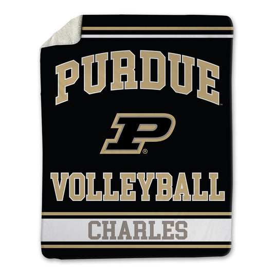 Purdue - NCAA Women's Volleyball : Dior Charles - Blanket-0