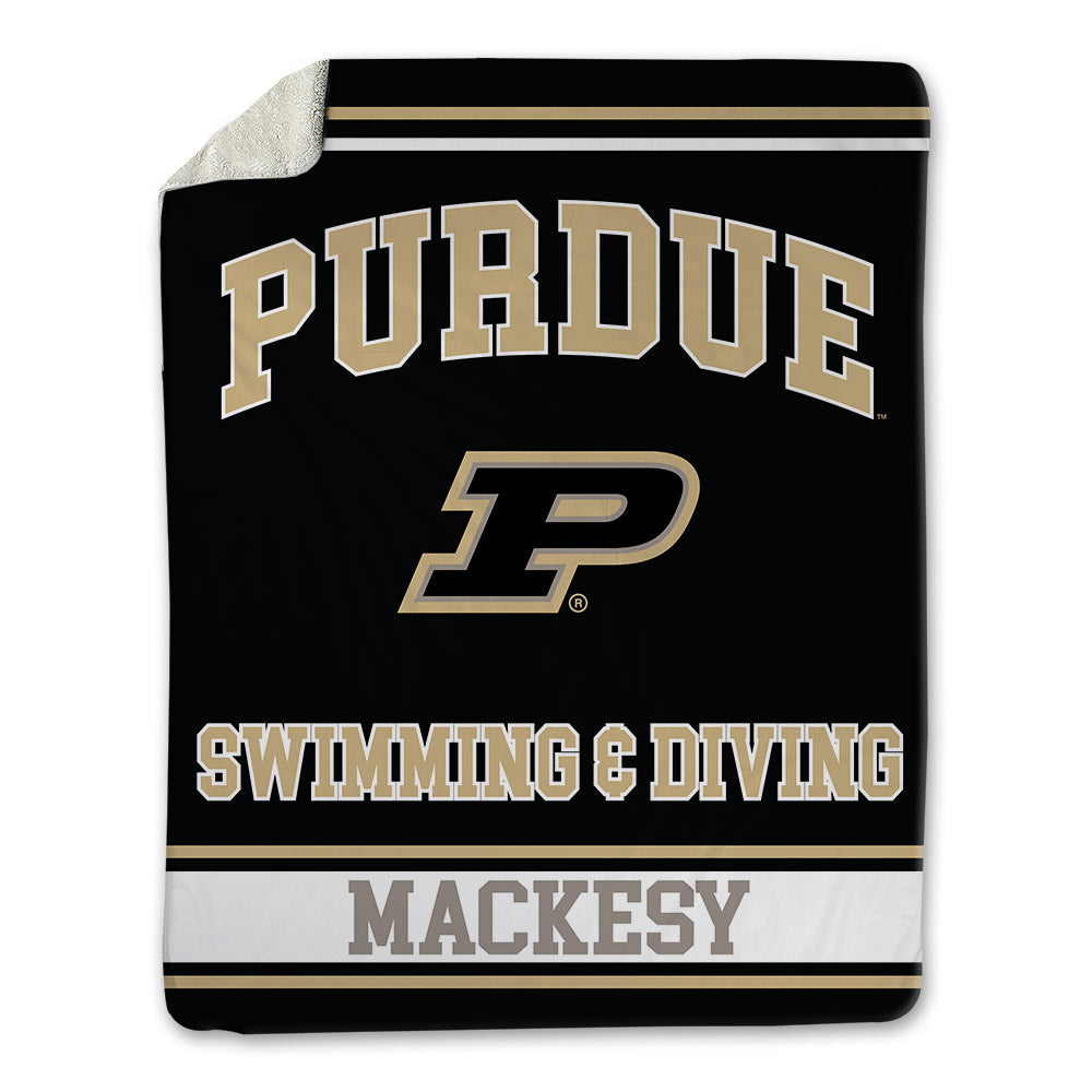 Purdue - NCAA Men's Swimming & Diving : Evan Mackesy - Blanket-0