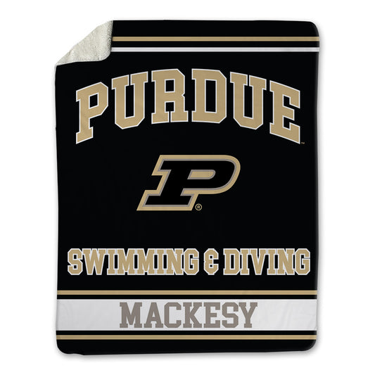 Purdue - NCAA Men's Swimming & Diving : Evan Mackesy - Blanket-0