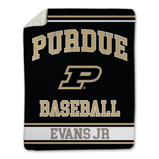 Purdue - NCAA Baseball : Jarvis Evans Jr - Blanket-0