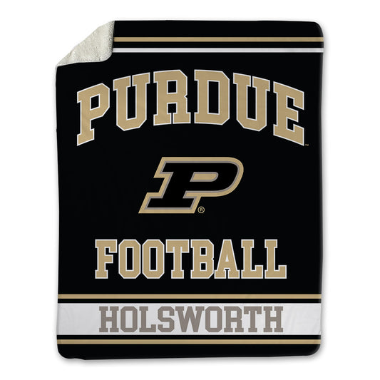 Purdue - NCAA Football : Carter Holsworth - Blanket-0