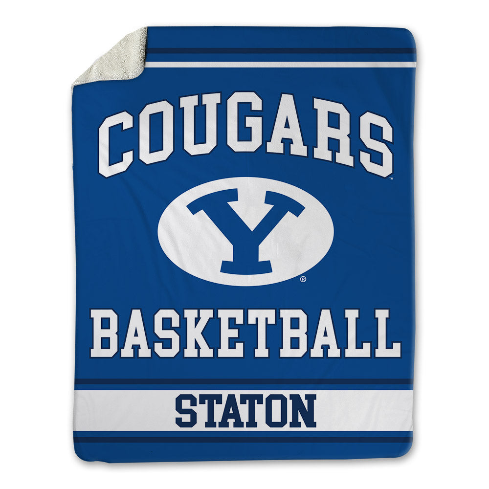 BYU - NCAA Men's Basketball : Xavion Staton - Blanket-0