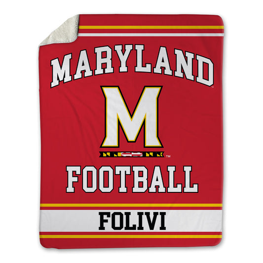 Maryland - NCAA Football : Aaron Folivi - Blanket-0