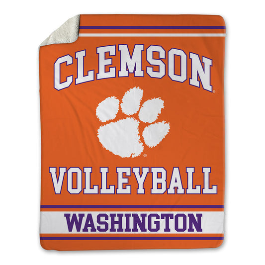 Clemson - NCAA Women's Volleyball : Brianna Washington - Blanket-0