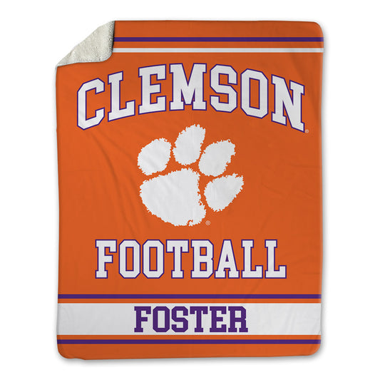 Clemson - NCAA Football : Michael Foster - Blanket-0
