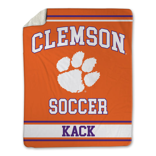 Clemson - NCAA Men's Soccer : Johannes Kack - Blanket-0