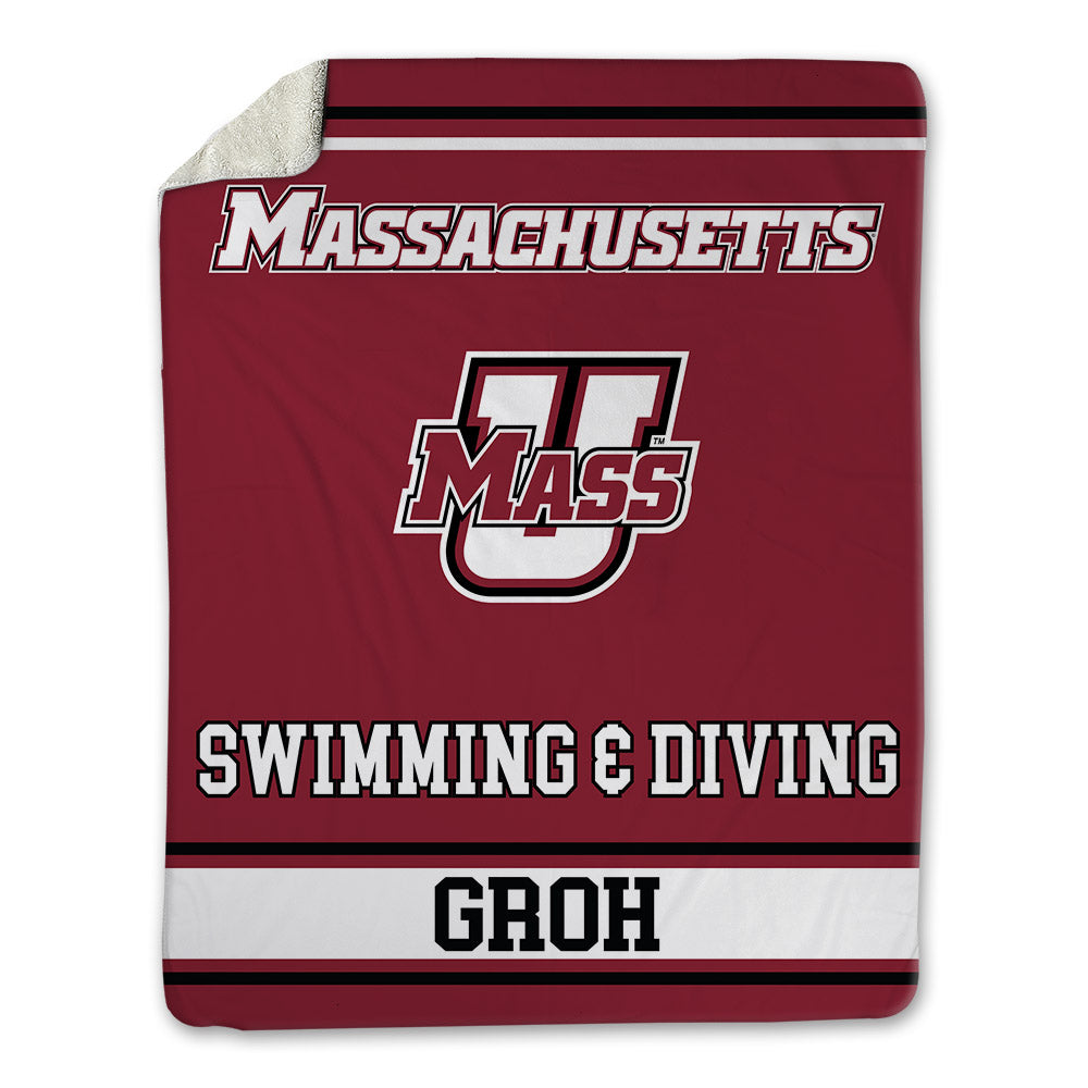 UMass - NCAA Men's Swimming & Diving : Bode Groh - Blanket-0