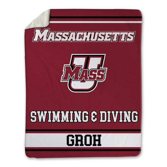 UMass - NCAA Men's Swimming & Diving : Bode Groh - Blanket-0