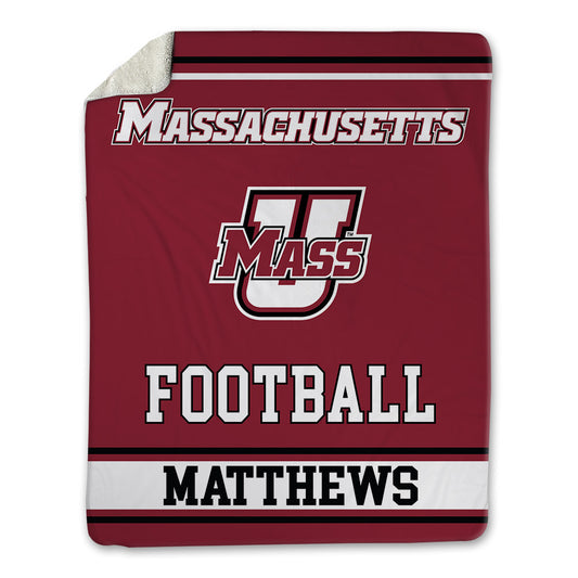 UMass - NCAA Football : Devin Matthews - Blanket-0