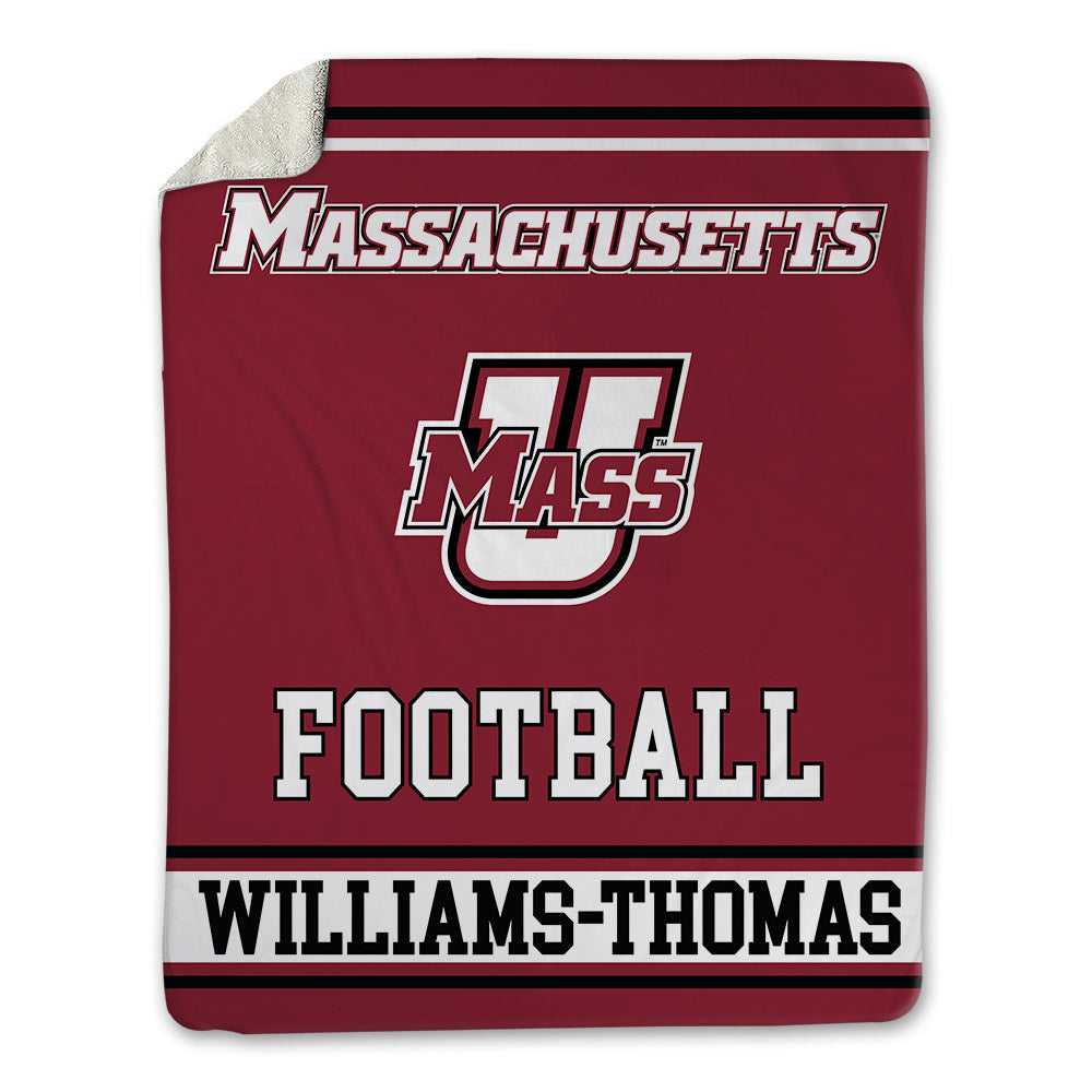 UMass - NCAA Football : Justin Williams-Thomas - Blanket-0