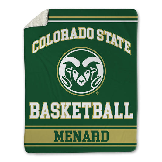 Colorado State - NCAA Men's Basketball : Justin Menard - Blanket-0
