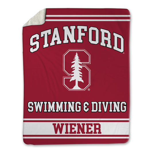 Stanford - NCAA Men's Swimming & Diving : Omer Wiener - Blanket-0