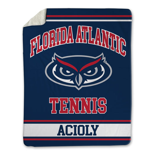 FAU - NCAA Men's Tennis : Lucca Acioly - Blanket-0