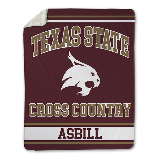 Texas State - NCAA Men's Cross Country : Jaxon Asbill - Blanket-0