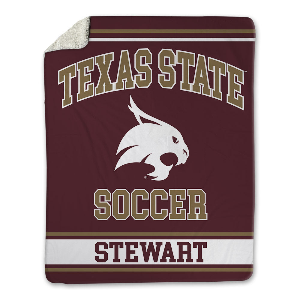 Texas State - NCAA Women's Soccer : Sanai Stewart - Blanket-0