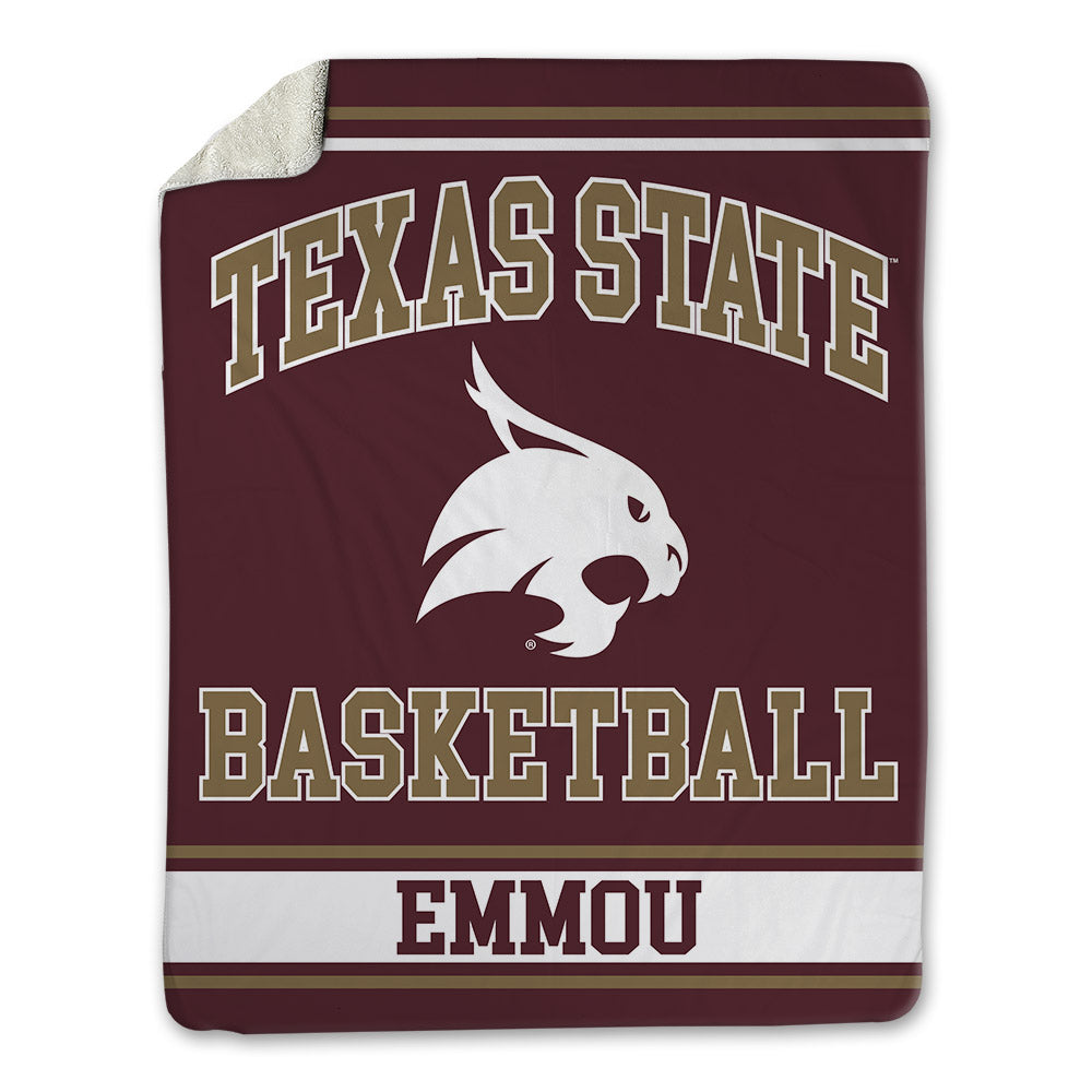 Texas State - NCAA Men's Basketball : Franck Emmou - Blanket-0
