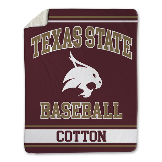 Texas State - NCAA Baseball : Jackson Cotton - Blanket-0