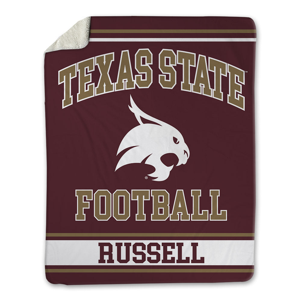 Texas State - NCAA Football : Donterry Russell - Blanket-0