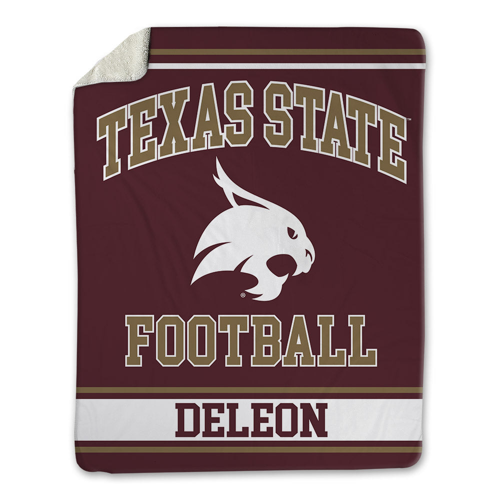 Texas State - NCAA Football : Justin Deleon - Blanket-0