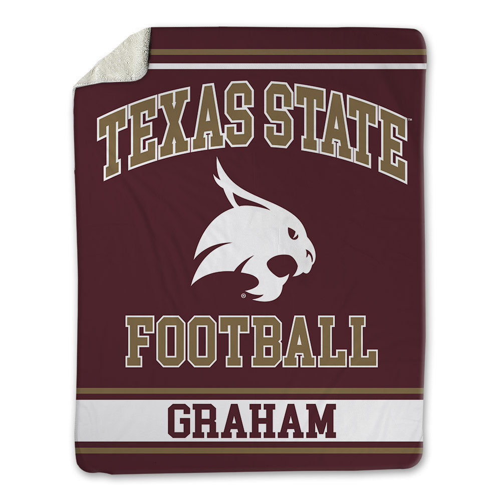Texas State - NCAA Football : Josiah Graham - Blanket-0