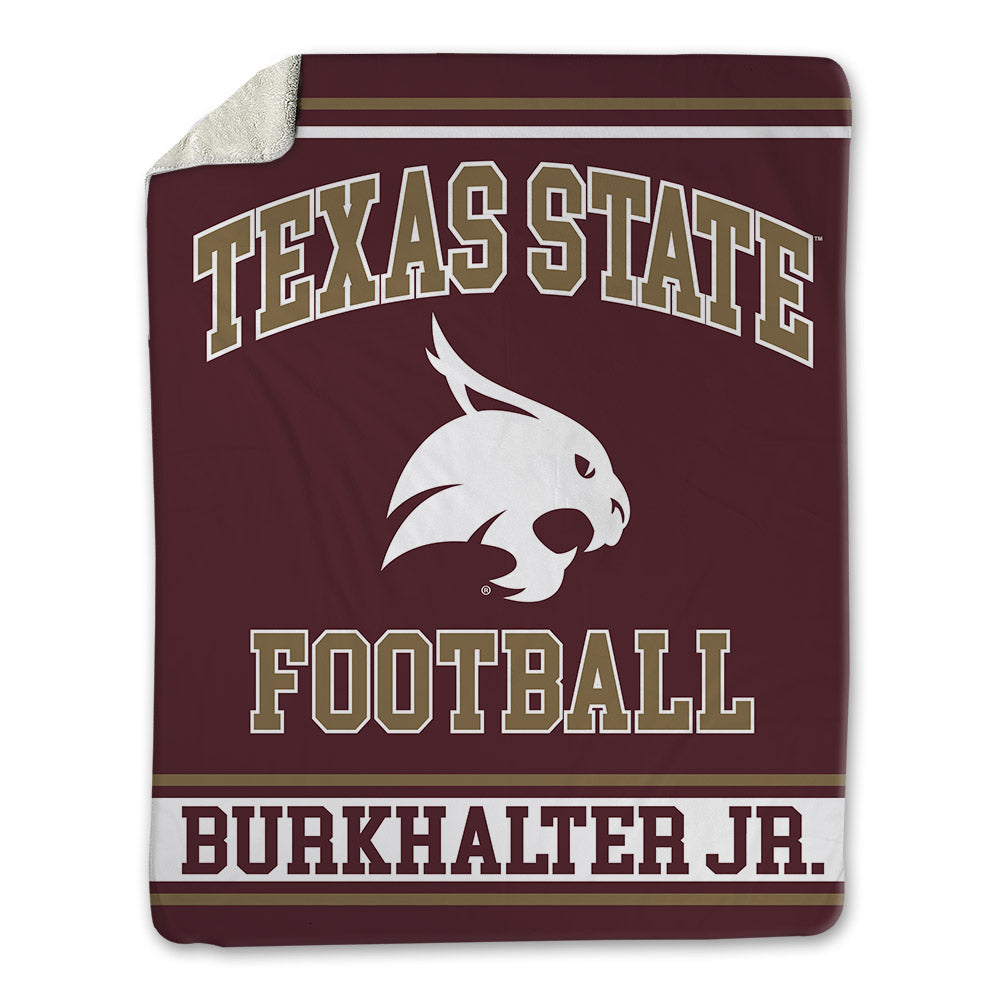 Texas State - NCAA Football : Trenton Burkhalter Jr. - Blanket-0