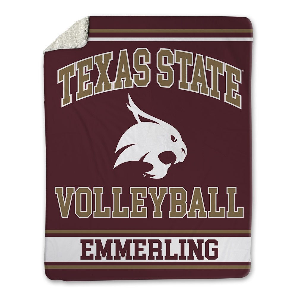 Texas State - NCAA Women's Volleyball : caelyn emmerling - Blanket-0