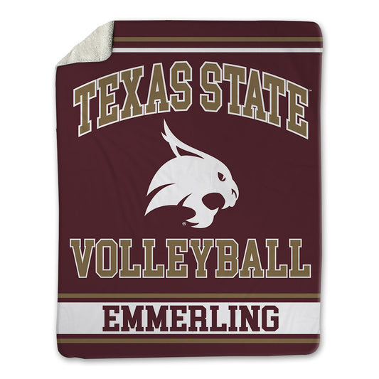 Texas State - NCAA Women's Volleyball : caelyn emmerling - Blanket-0