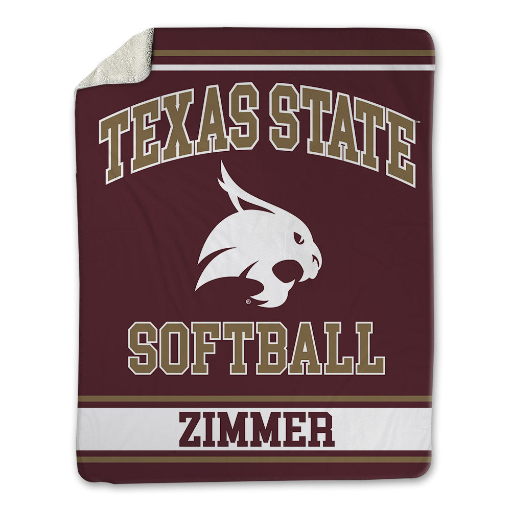 Texas State - NCAA Softball : Cadee Zimmer - Blanket-0