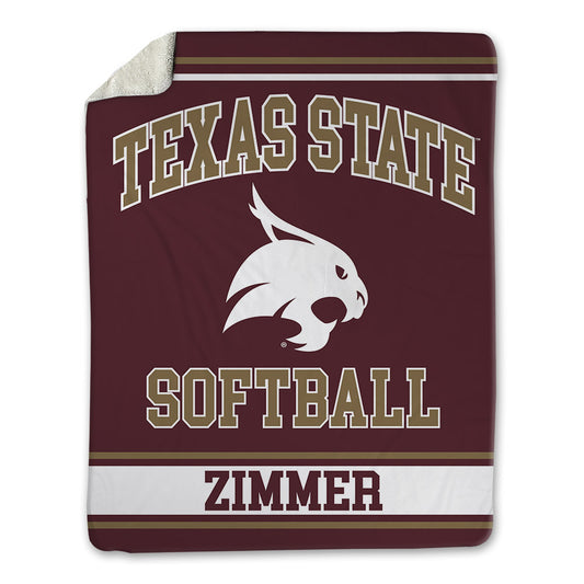 Texas State - NCAA Softball : Cadee Zimmer - Blanket-0