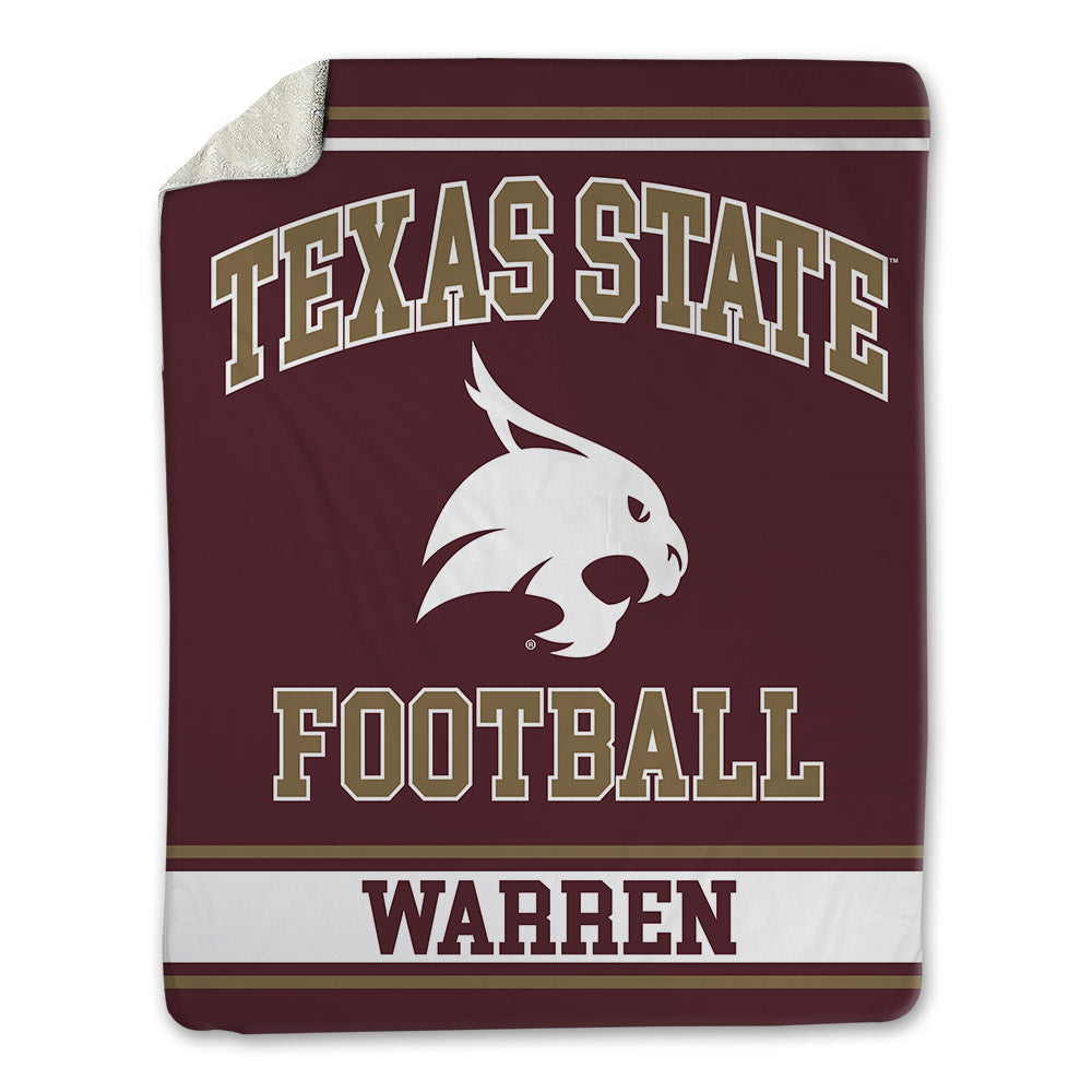 Texas State - NCAA Football : Willie Warren - Blanket-0