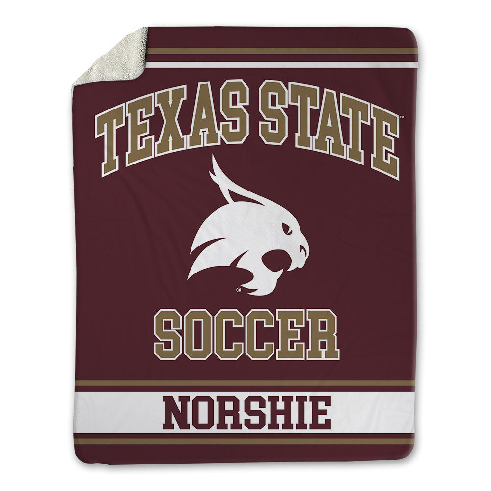 Texas State - NCAA Women's Soccer : Nina Norshie - Blanket-0