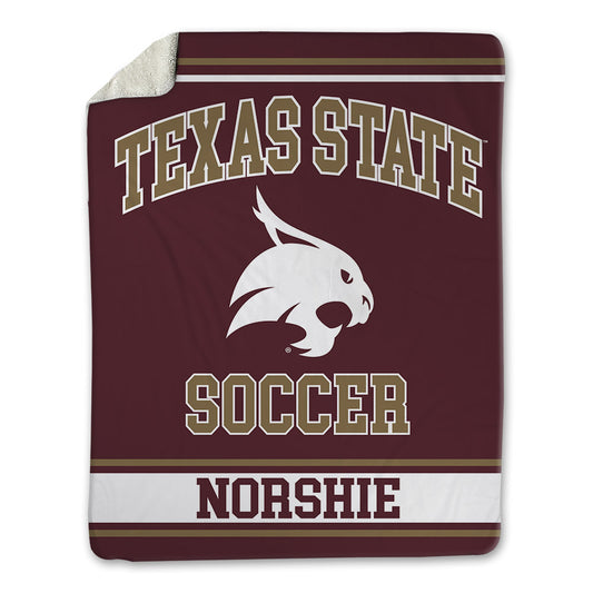 Texas State - NCAA Women's Soccer : Nina Norshie - Blanket-0