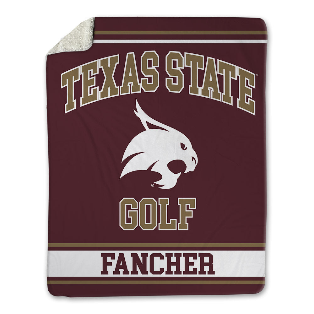Texas State - NCAA Men's Golf : Stone Fancher - Blanket-0