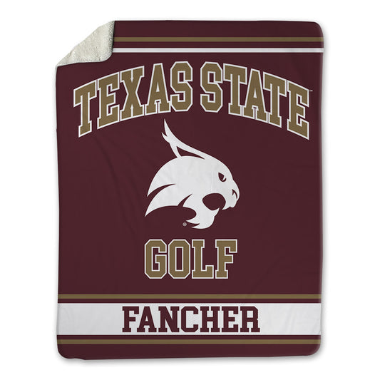 Texas State - NCAA Men's Golf : Stone Fancher - Blanket-0